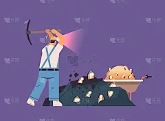 矿工在矿洞中挖掘和提取比特币，挖掘加密货币数字加密货币区块链