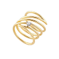 Anel de ouro amarelo 18K com diamantes