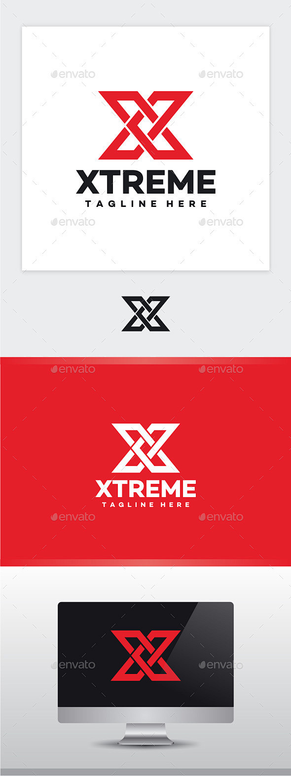 播放器- X标志字母标志模板Xtreme...