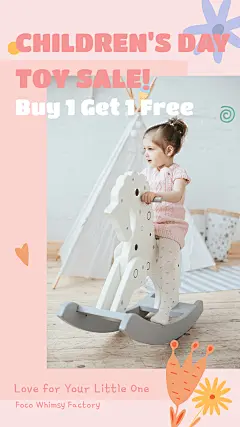 Creative Children's Day Toy Sale Description Ecommerce Story