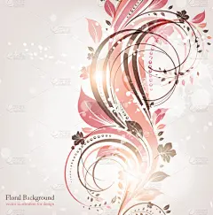 手绘花卉背景的鲜花，复古夏季设计贺卡矢量.