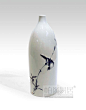 景德镇青花瓷花瓶摆件 新中式客厅陶瓷花瓶白色 样板房摆设中国风-淘宝网