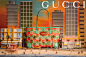 Gucci : Review of Gucci Resort 2022 Ad Campaign by Art Director and Photographer Max Siedentopf. At the center of the special new collection is a series of rewritten renditions of the GG monogram, which has been reimagined with a zig-zag-patterned backgro