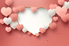心型创意场景情人节梦幻模型效果图