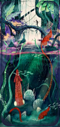 海洋插画，美哭了，献给每个爱画画的你