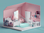 一组3D小房间  |  来自设计师 Polina Leskova  &  Petr Kollarcik 等  |  petrkoll.com ​​​​