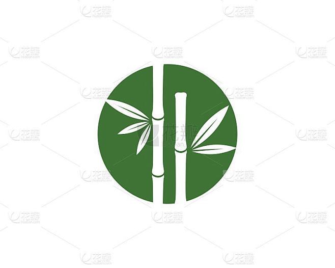 竹矢量图标插图