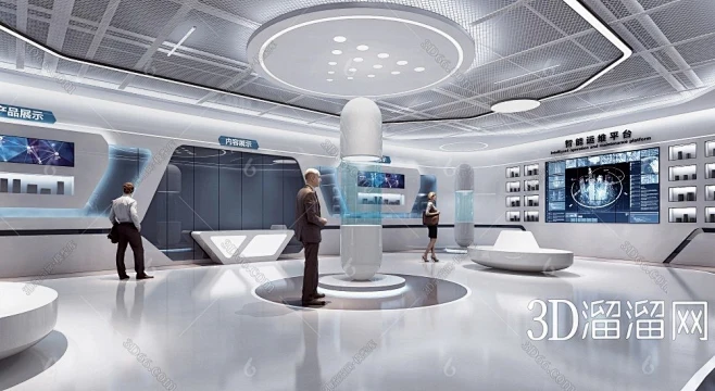 【现代展厅3D模型】-3D现代展厅3d模型下载-溜溜IDGCH58505165194-免费3Dmax模型库_3d溜溜网-花瓣网