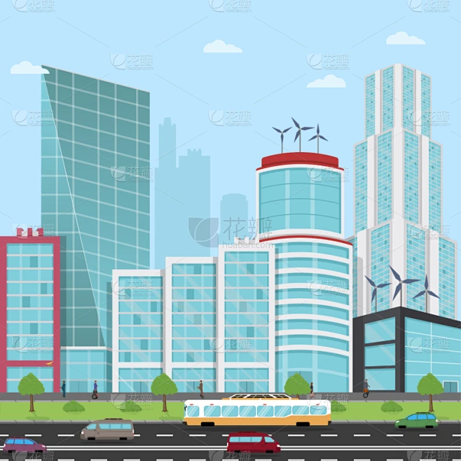 商务,摩天大楼,路,都市风景,现代,概念,城镇,图像,建筑业,工业素材-花瓣网