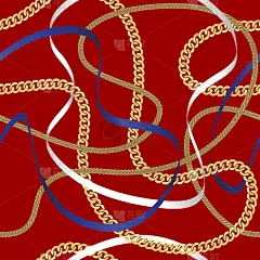 黄金,项链,四方连续纹样,红色背景,华丽的,披肩,女人头巾,纺织品,华贵,壁纸