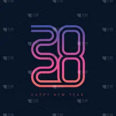 Invitation to the new year party. Modern cover of 