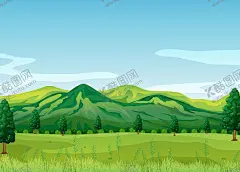 矢量春天背景 【酷图网】矢量春天背景,春天风景壁纸,春天壁纸,绿色背景,大自然,清新,景色,自然季节,春季,四季,插图,卡通,风景地形,