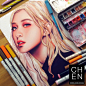 画师chenlongchung的人物手绘作品欣赏 美美哒