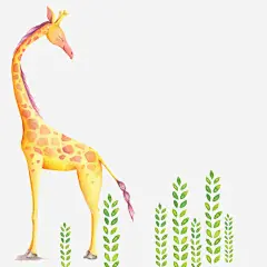 回头的长颈鹿免抠素材 免费下载 页面网页 平面电商 创意素材 png素材