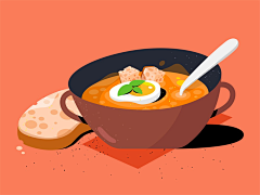 吉里吉采集到食物插画