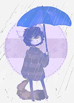 雨中少年免抠素材 设计图片 页面网页 平面电商 创意素材 png素材
