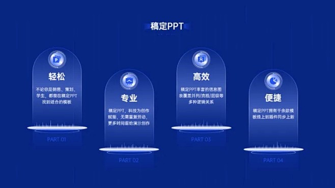 并列关系4项PPT图文页