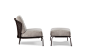 高清大图Minotti现代风格单人沙发 脚凳 户外沙发
