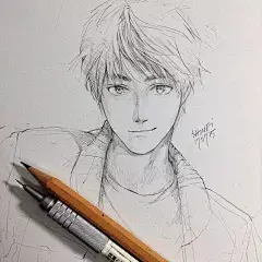 插画师原稿，没了色彩动漫手绘却更加灵动！