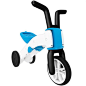 Correpasillos y bicicleta 2 en 1 azul - Bunzi