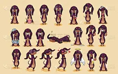Set kit vector stock插画emojis of cartoon character 