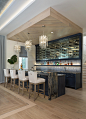 Inspiration for a modern home bar remodel in Miami