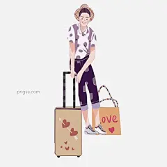 网店箱包主题青春男孩插画图片大小2000x2000px 图片尺寸1.21 MB 来自PNG搜索网 pngss.com 免费免扣png素材下载！春游主题#广告插画#海报插画#简约风#精美#卡通#旅行#青春男孩#手绘#小清新#装饰图案#