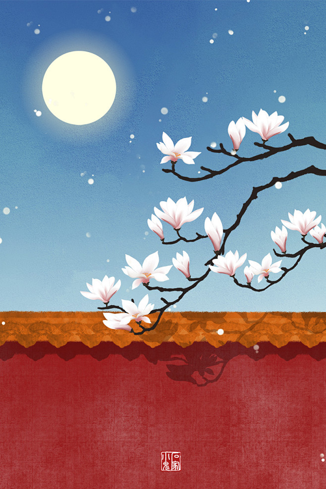 石家小鬼原创中国风二十四节气插画商用请联系邮箱shijiaxiaogui