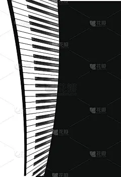 黑色的钢琴模板