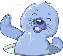 海象,卡通,时尚,生物学,可爱的,好奇心,哺乳纲,动物,南极洲,微笑