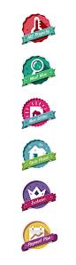 Flat Style Badges on Behance