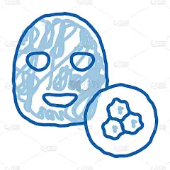 蜂窝状涂鸦图标手绘插图