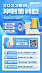 考研冲刺班教育招生海报