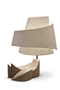 Vela Lamp Contemporary, Rustic Folk, Metal, Table Lighting by Downtown