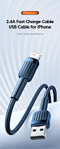 1.79US $ 30% de DESCUENTO|Toocki Cable USB Lightning para iphone XS XR, Cable de carga rápida para cargador de Apple Kabel, 11, 12, 13, 14 Pro Max, 8, 7, 6 Plus| |   - AliExpress : ¡Compra fácil, vive mejor!  Aliexpress.com