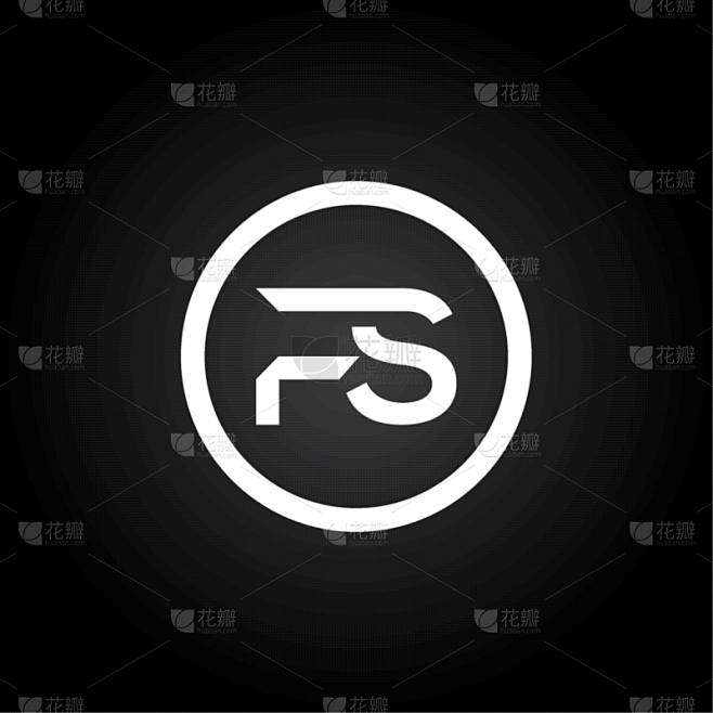 initial letter fs logo design template creative