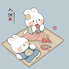 2023新年趣味插画！9张兔子镇的岁时节令