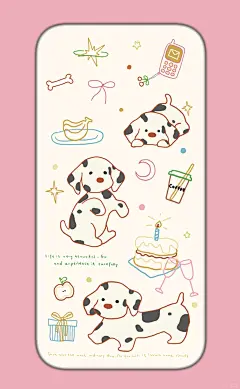 3B2302/黑白斑点狗/狗狗壁纸 - 小红书