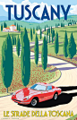 Italy City Tuscany Pop Travel Poster Classic Retro Vintage Kraft Decorative DIY Wall Sticker Home Bar车