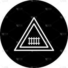 横越,大门,交通标志,计算机图标,平坦的,轮廓,直的,图像,矢量,设计