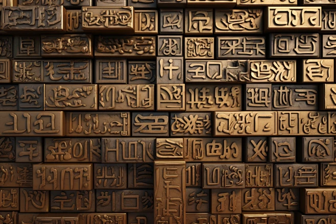 中国古代活字印刷四大发明摄影图-花瓣网