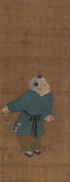【孩童 立轴 设色绢本】拍卖品_图片_价格_鉴赏_绘画_雅昌艺术品拍卖网