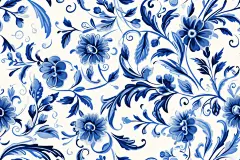 青花瓷印花背景底图