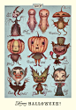 Happy Halloween! : It's never too early for Halloween, so here are some monster characters created for the 'All Hallow's Eve' poster!     watercolors, pencils, photoshop and ink for hand-lettering    Thanks!