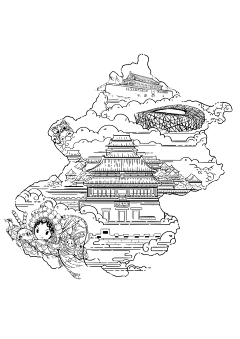 白鹭为霜采集到插画-中国风场景