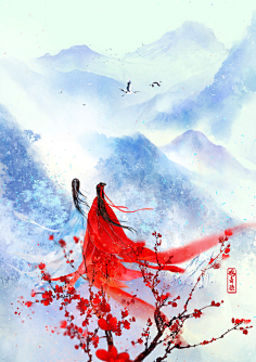 古风手绘-花瓣网|陪你做生活的设计师 | 风 治愈系风景 古风头像
