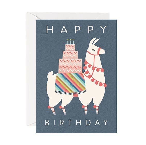 birthday llama card