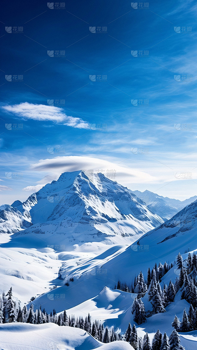 风光通用雪山场景背景图片素材