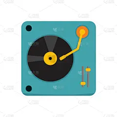 唱盘,插画,聚会的音乐主持人,传媒,矢量,音乐,Disk,留声机,绘制