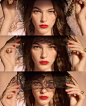 #Vittoria Ceretti#For Dolce & Gabbana 'Miss Sicily' lipstick
随手截图+调色～
能不能说Vitto有张电影脸看她好多大片都有这种感觉。 ​​​​